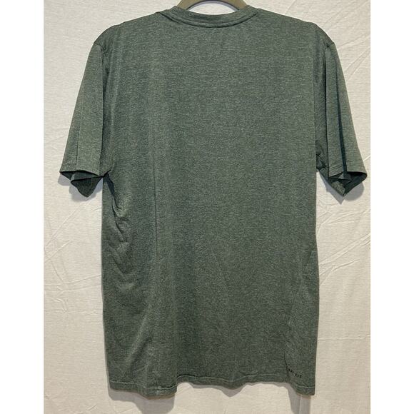 Nike Dri-Fit Men's Size Medium Forest GREEN Short Sleeve Athletic Shirt T-Shirt - Picture 5 of 7